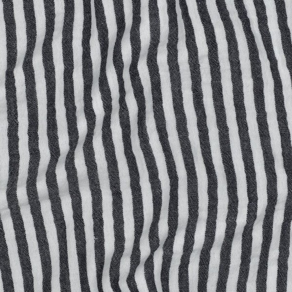 Musselin - Piero Streifen - garngefärbt - marine/weiß