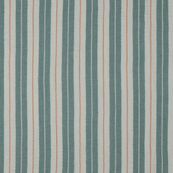 Musselin - Tarian Streifen - hellmint/grün/orange