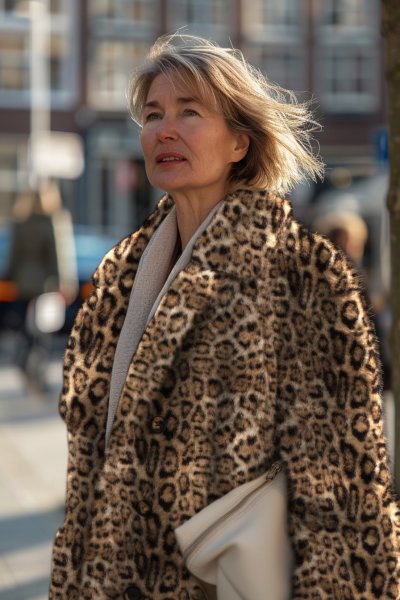 Fellimitat - Shira Leopard - beige/schwarz