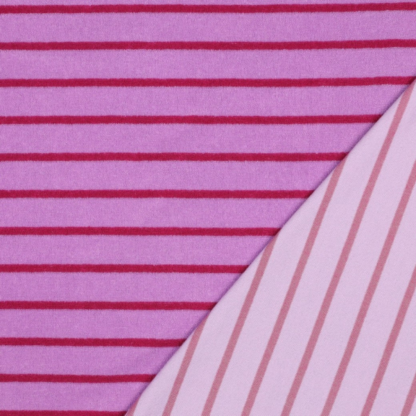 RESTSTÜCK 0,90m !!! - Frottee - Streifen - rosa/fuchsia