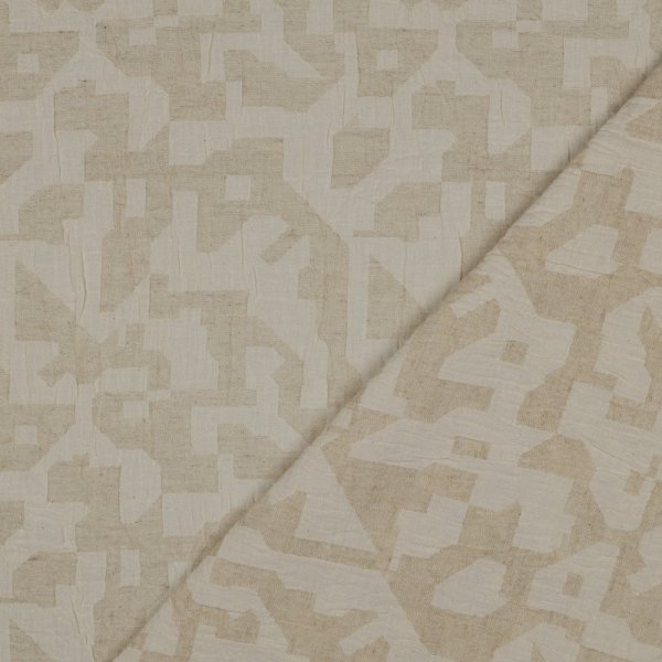 Baumwoll Leinen Viskose Gemisch - Alvar Struktur - sand/beige
