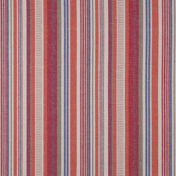 Viskose Leinen - Bolivia Streifen - sand/orange/blau