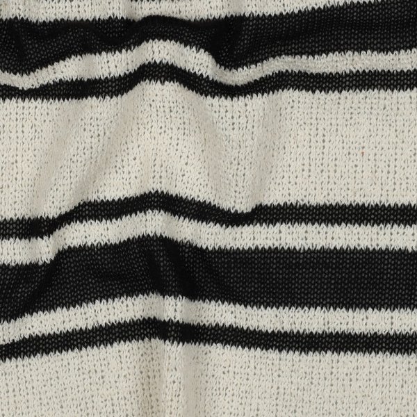 Sommerstrick - Big Black Stripe - creme/black