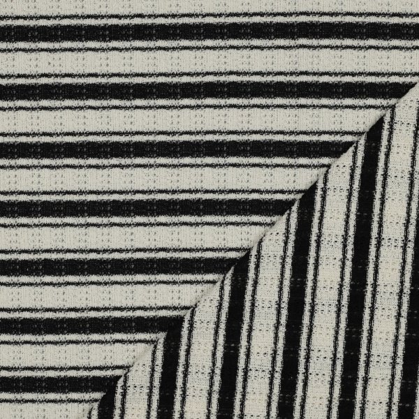 Sommerstrick - Small Black Stripe - creme/black