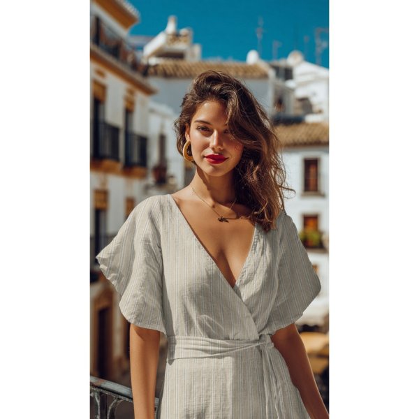 Viskose Leinen - Lysira Streifen - gold lurex/sand