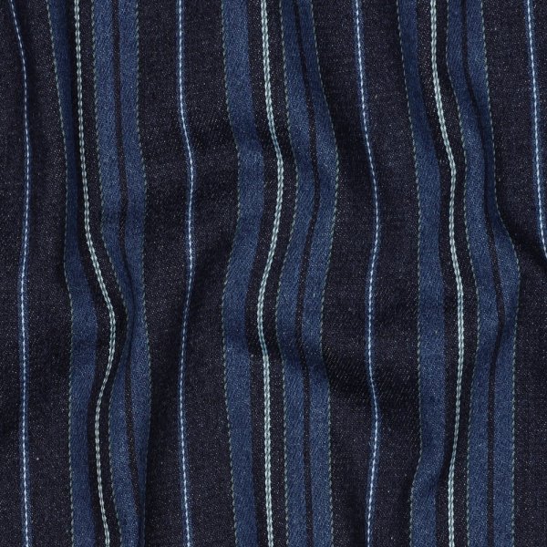 Denim - Thade Stripes - indigo blau