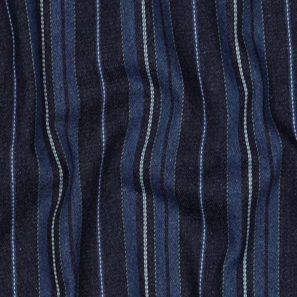 RESTSTÜCK 1,30m !!! - Denim - Thade Stripes - indigo blau