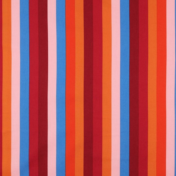 RESTSTÜCK 1,00m !!! - Feine Baumwolle Popeline - Summer Stripe - bordeaux - Nerida Hansen