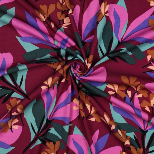 Viskose Stretch - Spring Garden - mauve - Nerida Hansen