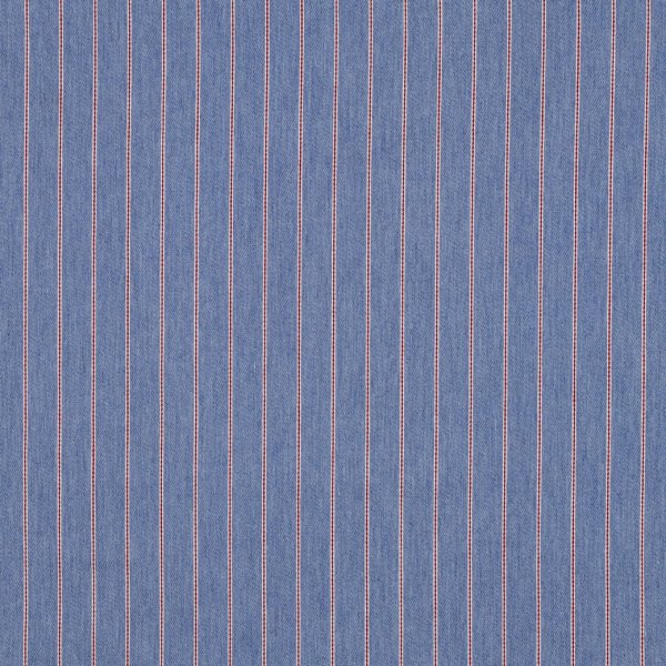 Baumwoll Denim - Small Stripes - light blue