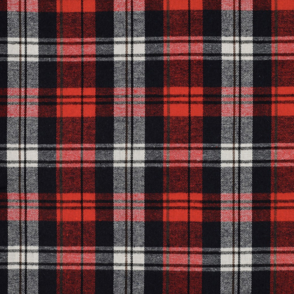 Flanell - Darvin Karo - rot/dunkelblau