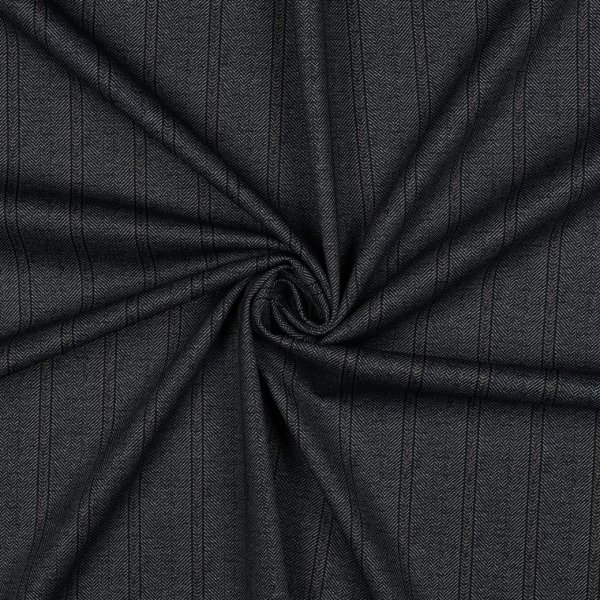 Viskose Jersey Punta - Herringbone - blaugrau/senf