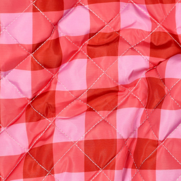 Steppstoff - Jackenstepper - Hermi Check - red/rose