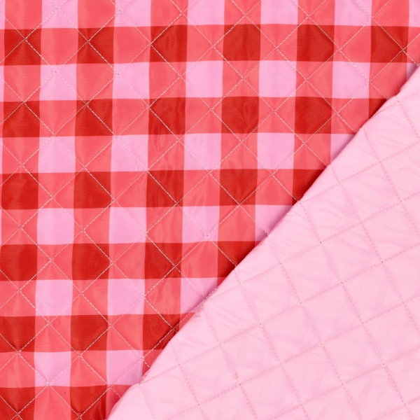 Steppstoff - Jackenstepper - Hermi Check - red/rose