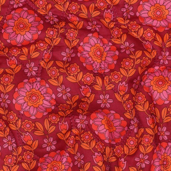 Baumwoll Stepper - Blossom Lines - bordeaux/pink/orange