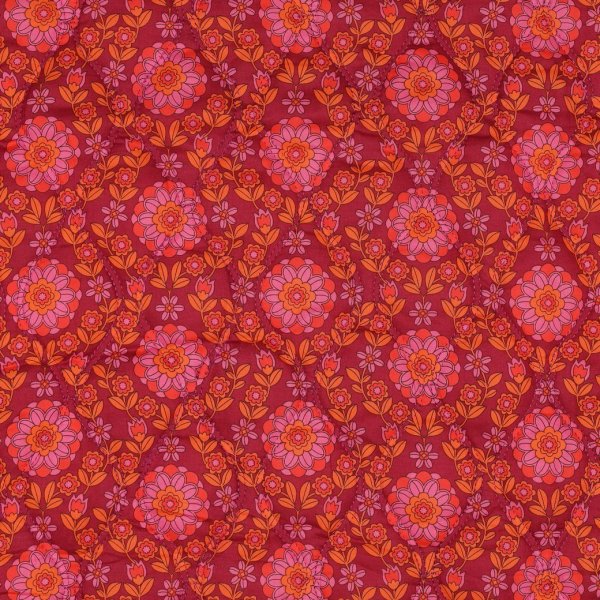 Baumwoll Stepper - Blossom Lines - bordeaux/pink/orange