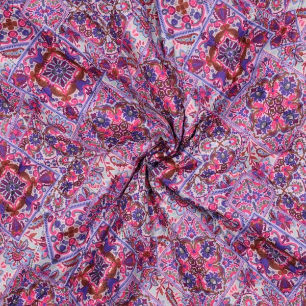 Doubleface Baumwollstepper - Nehama - lila/hellblau