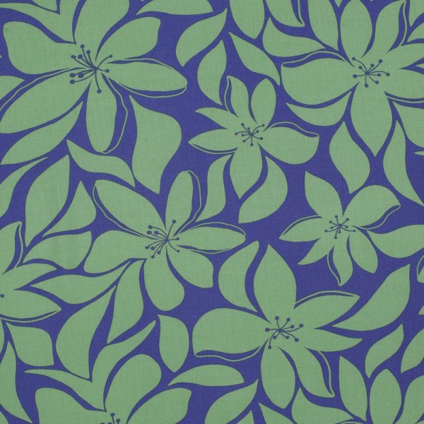Viskose - Matilda Flowers - green/blue