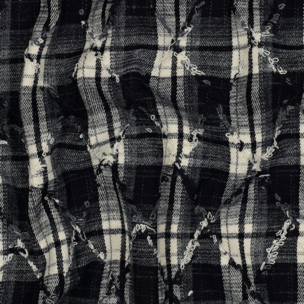 Light Denim Twill - Tangle Check - marine/ecru