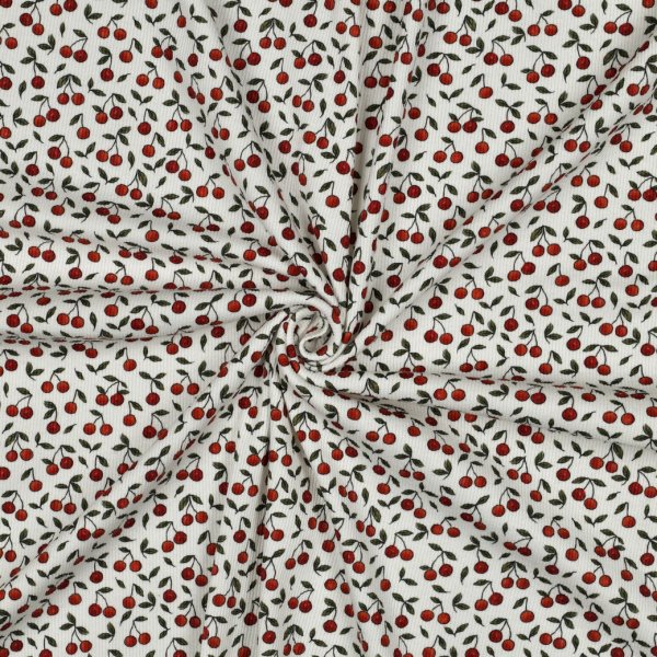 Ripp Jersey - Cherry - ecru/red