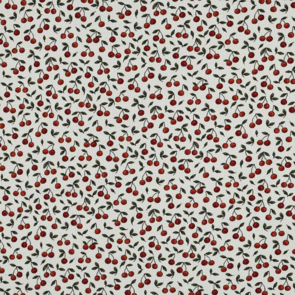 Ripp Jersey - Cherry - ecru/red