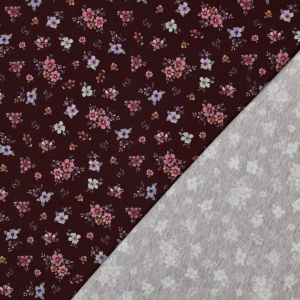Jersey - Small Valeria Flowers - rosa/lila/mint/bordeaux