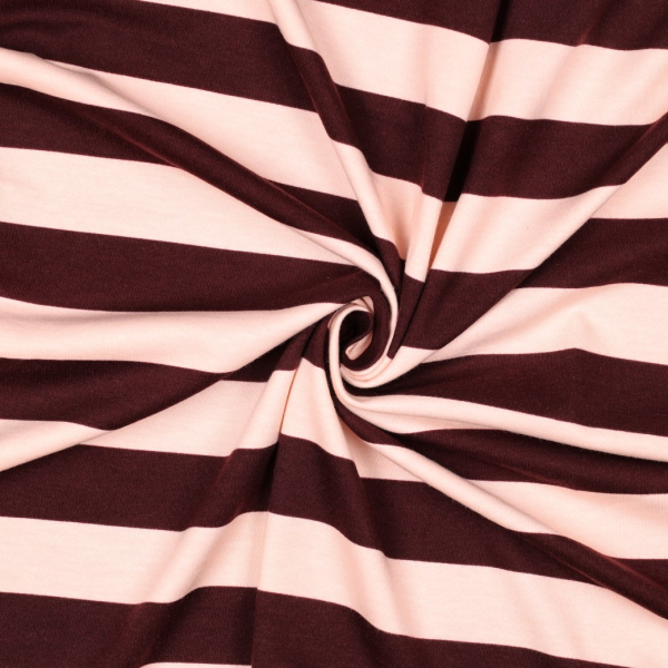 Soft Sweat - Meiko Stripes - bordeaux/zartrosa