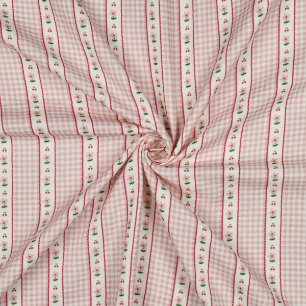 Musselin - Aviana - naturweiß/rosa/fuchsia