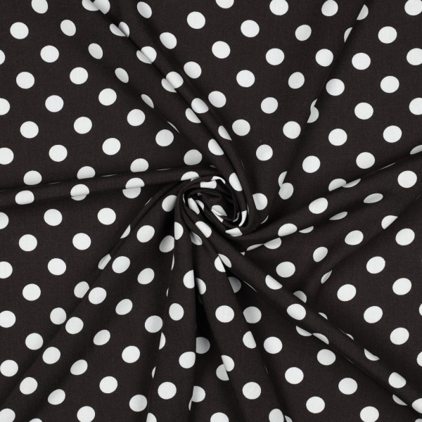 Viskose - Selda Dots - braun/weiß