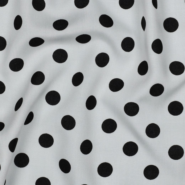 Viskose - Selda Dots - weiß/schwarz
