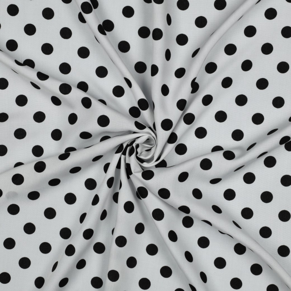 Viskose - Selda Dots - weiß/schwarz