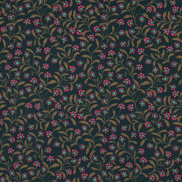 Viskose - Polina Flowers - grün