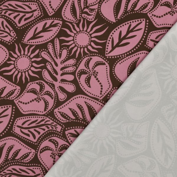 Viskose Stretch - Isla - rosa/braun