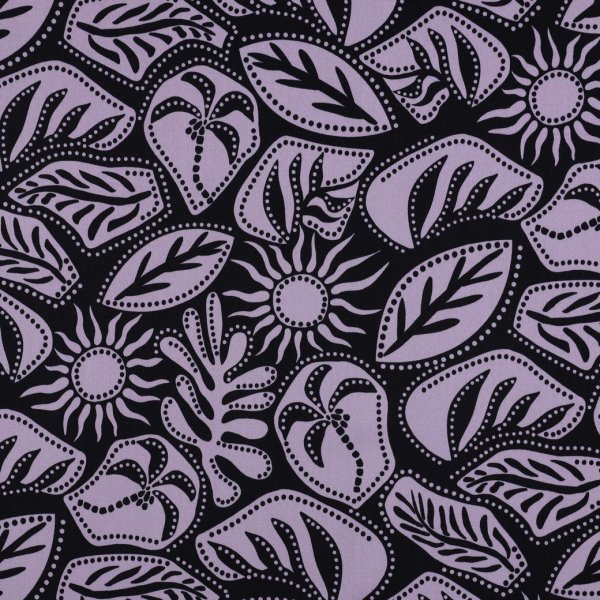 Viskose Stretch - Isla - dunkelblau/flieder