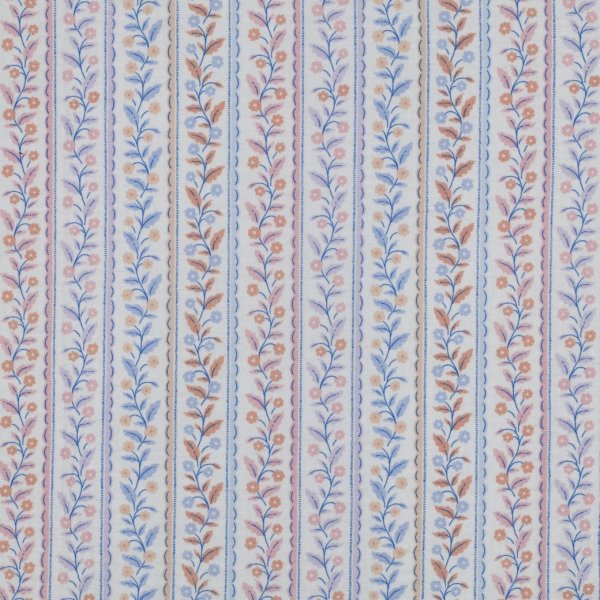 Bio Musselin - Amadea - weiß/hellblau