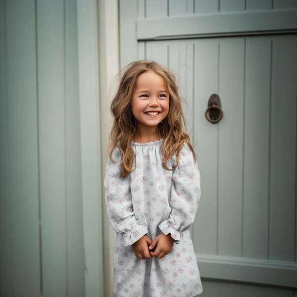 Bio Musselin - Haide Flowers - weiß