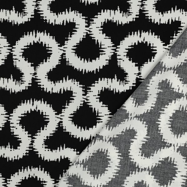 Viskose Stretch - Rhett - schwarz/ecru