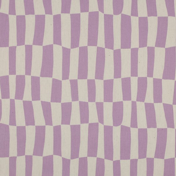 Bio Baumwoll Popeline - Checks - flieder/ecru - by Jennifer Bouron
