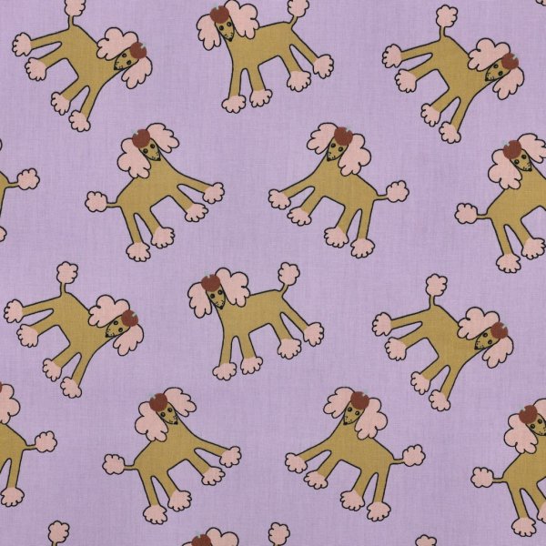 Bio Baumwoll Popeline - Dogs - flieder - by Jennifer Bouron