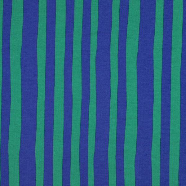 Bio French Terry - Stripes - blau/grün - by Jennifer Bouron