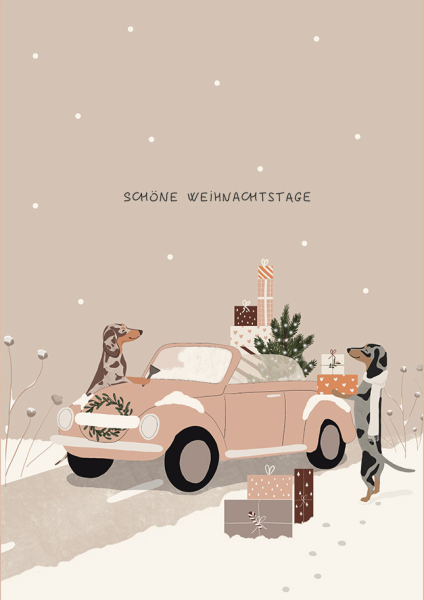 Klappkarte - Driving Home for Xmas - Alfie´s Greetings