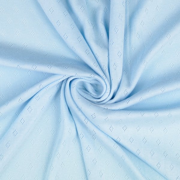 RESTSTÜCK 90cm !!! - Feinstrickjersey - Ajour - hellblau