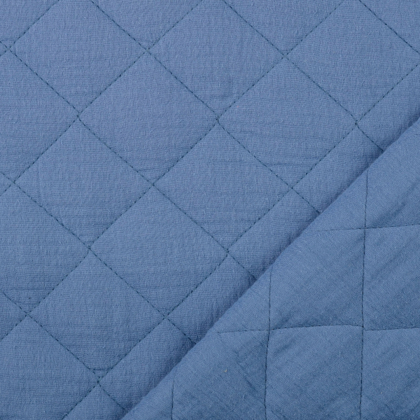 RESTSTÜCK 1,30m !!! - Musselin - Stepper - Big - uni - blau