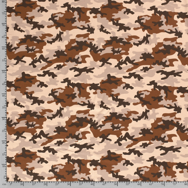 RESTSTÜCK 1,60m !!! - Jersey - Camouflage - beige