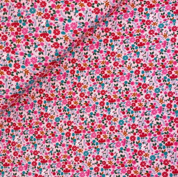 Jersey - Flowers - rosa