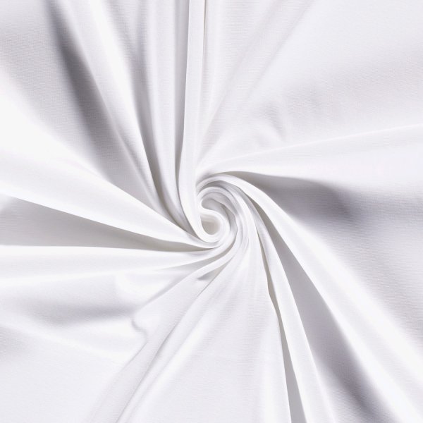 Schlauchbündchen - 140 cm - uni - weiß