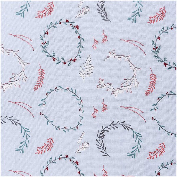 Musselin - Kränze - hellblau - Nostalgic Christmas - Rico Design