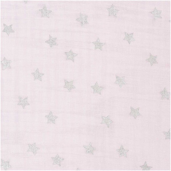 Musselin - Sterne - rosa metallic - Nostalgic Christmas - Rico Design