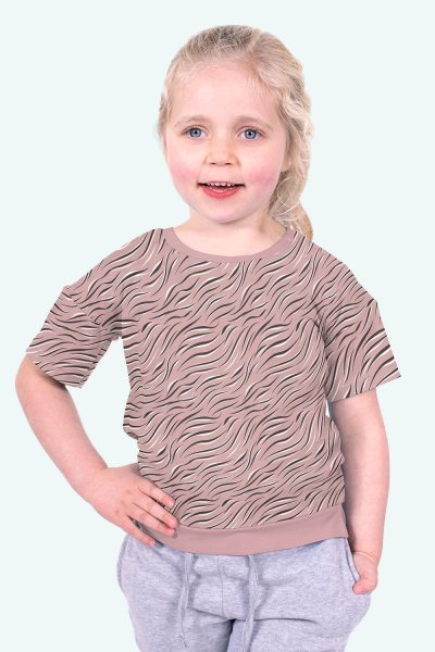 Jersey - Zebra Zaylee - rose