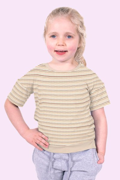 Jersey - Multicolor Stripes - braun/kamel/beige